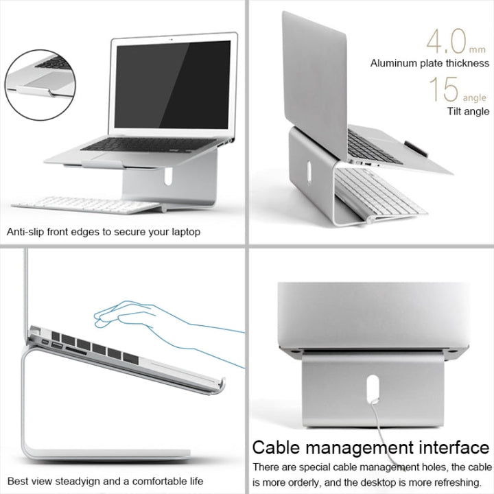 Lisslune | AP-2 Aluminum alloy 360-degree adjustability adjustable laptop stand for 11-17 inch notebook