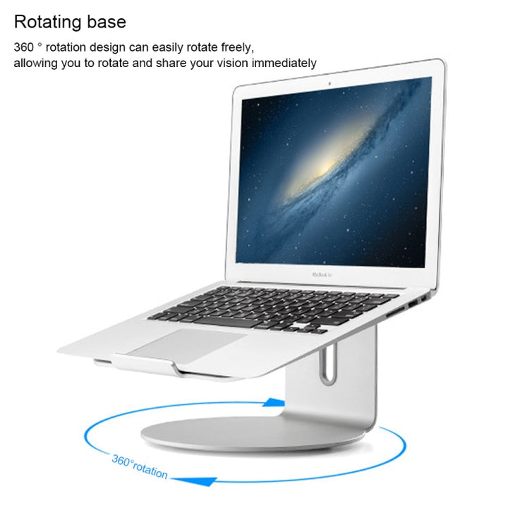 Lisslune | AP-2S Aluminum Alloy Laptop Stand 360 Degree Rotatable Cooler