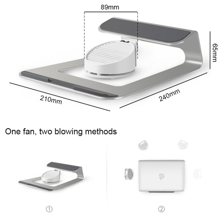 Lisslune | AP-1S Aluminum Alloy Laptop Stand with Cooler