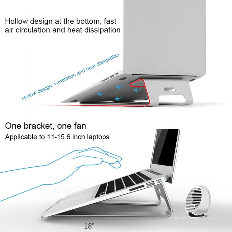 Lisslune | AP-1S Aluminum Alloy Laptop Stand with Cooler