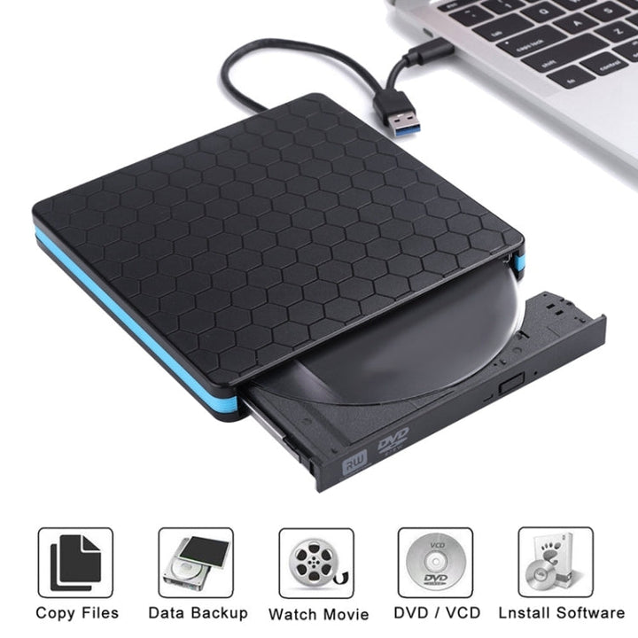 Lisslune | Universal Optical Drive Typ-C USB 3.0 External DVD/CD/VCD Burner RW SVCD Drive Player