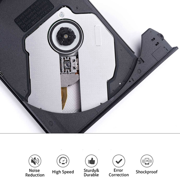 Lisslune | Universal Optical Drive Typ-C USB 3.0 External DVD/CD/VCD Burner RW SVCD Drive Player