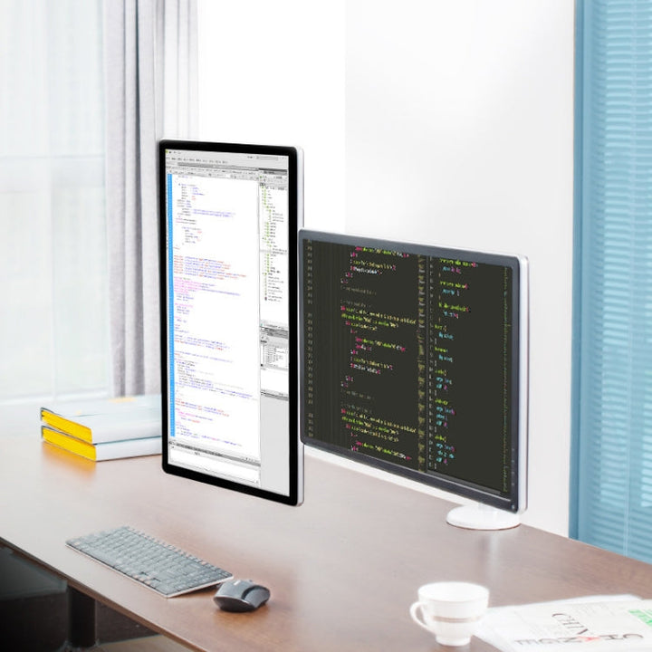 Lisslune | OA-4S Aluminium Double Arm Table Display Monitor Holder