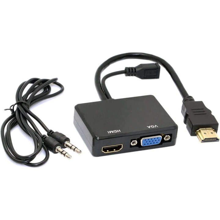 Lisslune | Multi-Screen-Display One-to-Two HDMI to VGA Converter