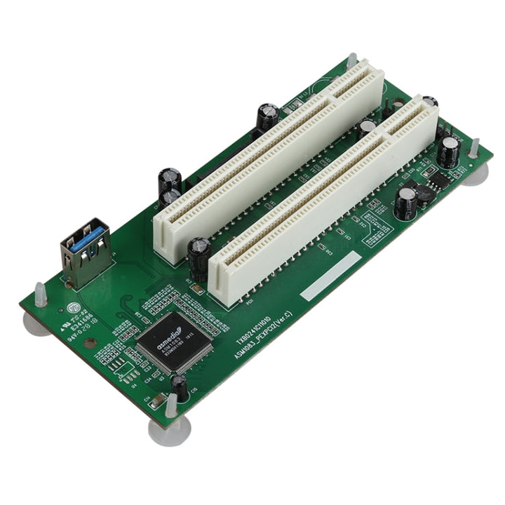 Lisslune | PCIe to Dual PCI Slot Adapter Card USB 3.0 Expansion Card