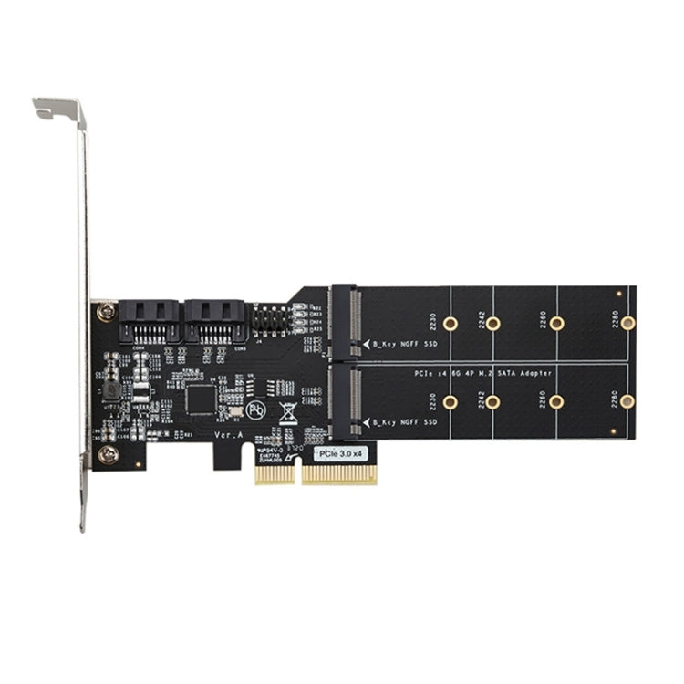 Lisslune | SATA3.0 PCIE3.0 to 2-port M.2 (B-KEY) adapter card