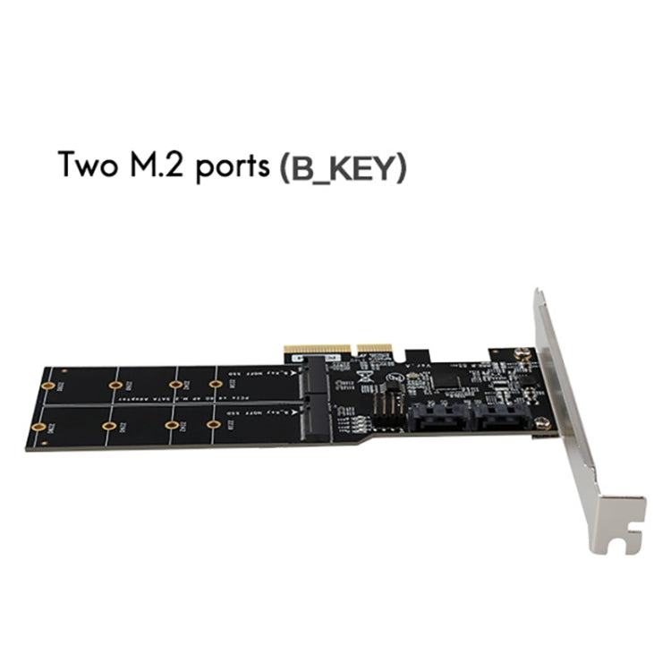 Lisslune | SATA3.0 PCIE3.0 to 2-port M.2 (B-KEY) adapter card