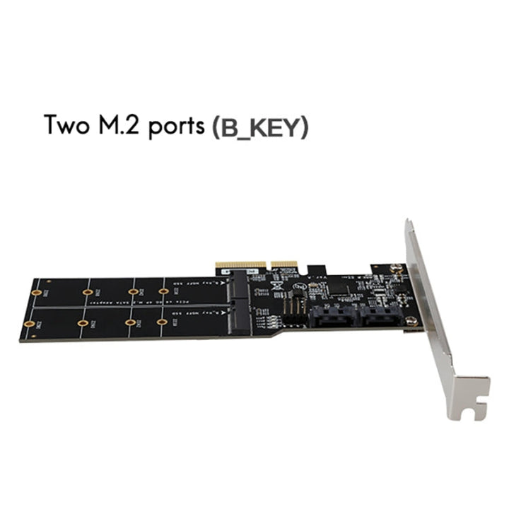 Lisslune | SATA3.0 PCIE3.0 to 2-port M.2 (B-KEY) adapter card