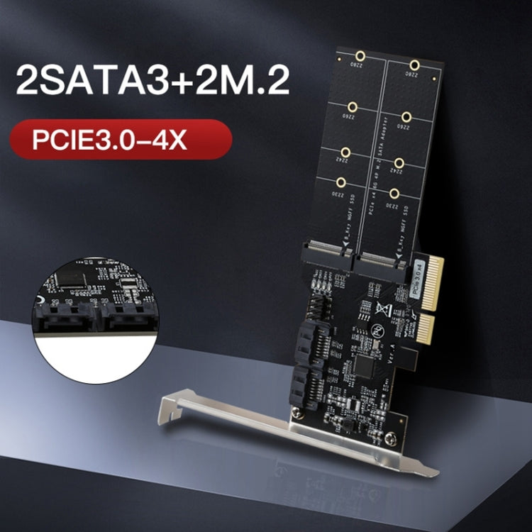 Lisslune | SATA3.0 PCIE3.0 to 2-port M.2 (B-KEY) adapter card