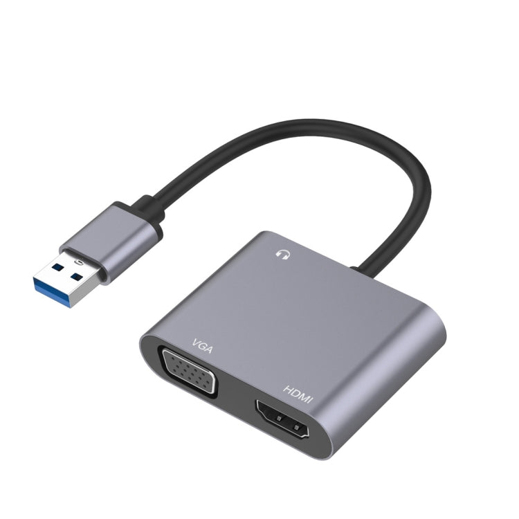 Lisslune | 3 in 1 USB to HDMI / VGA / Audio HUB Adapter