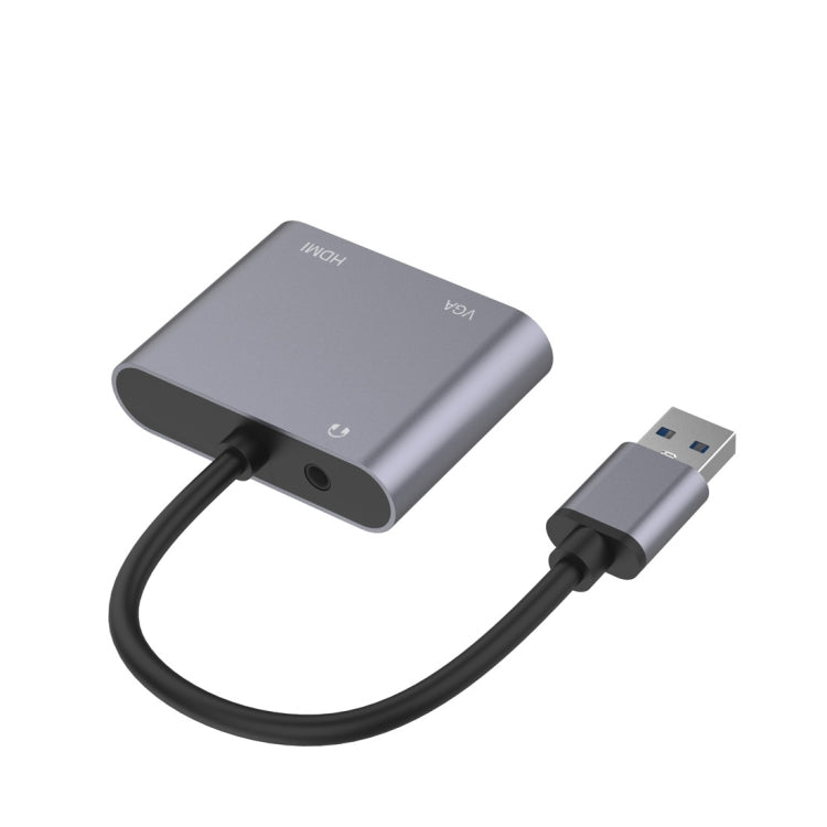 Lisslune | 3 in 1 USB to HDMI / VGA / Audio HUB Adapter