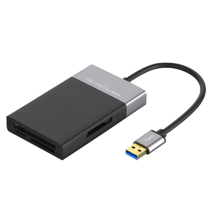 Lisslune | 6-in-1 USB 3.0 to USB3.0 x 2+CF card+TF card+SD card+XQD card HUB adapter