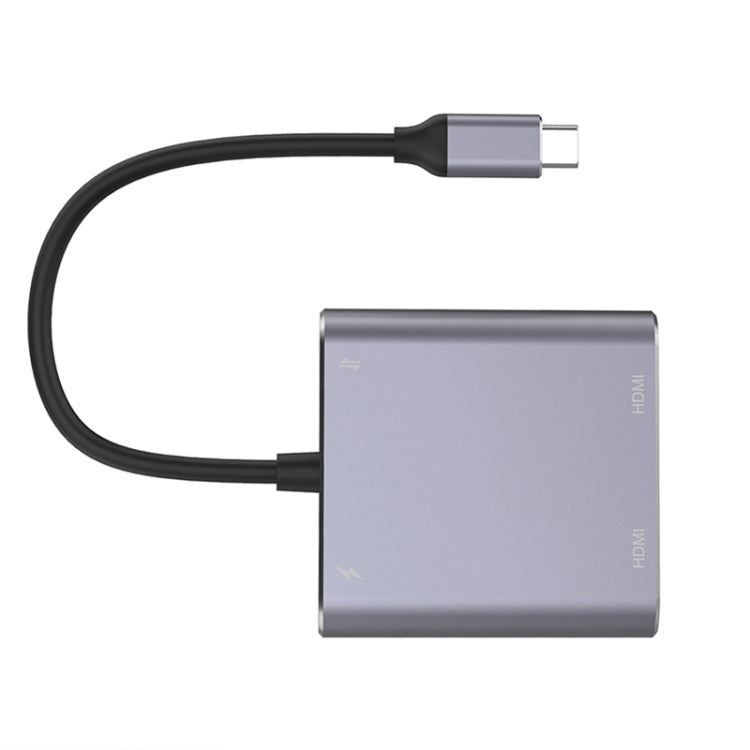 Lisslune | 4 in 1 Type-C to Dual HDMI + USB + Type-C HUB Adapter