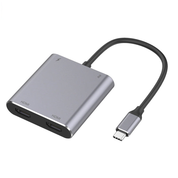 Lisslune | 4 in 1 Type-C to Dual HDMI + USB + Type-C HUB Adapter