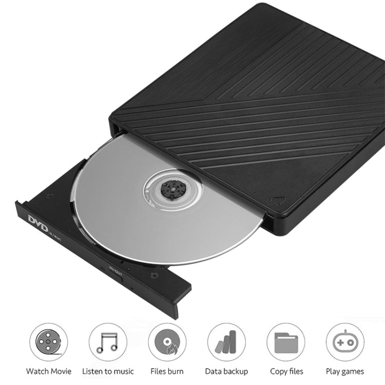 Lisslune | USB 3.0 & Type-C DVD Drive External Optical Drive
