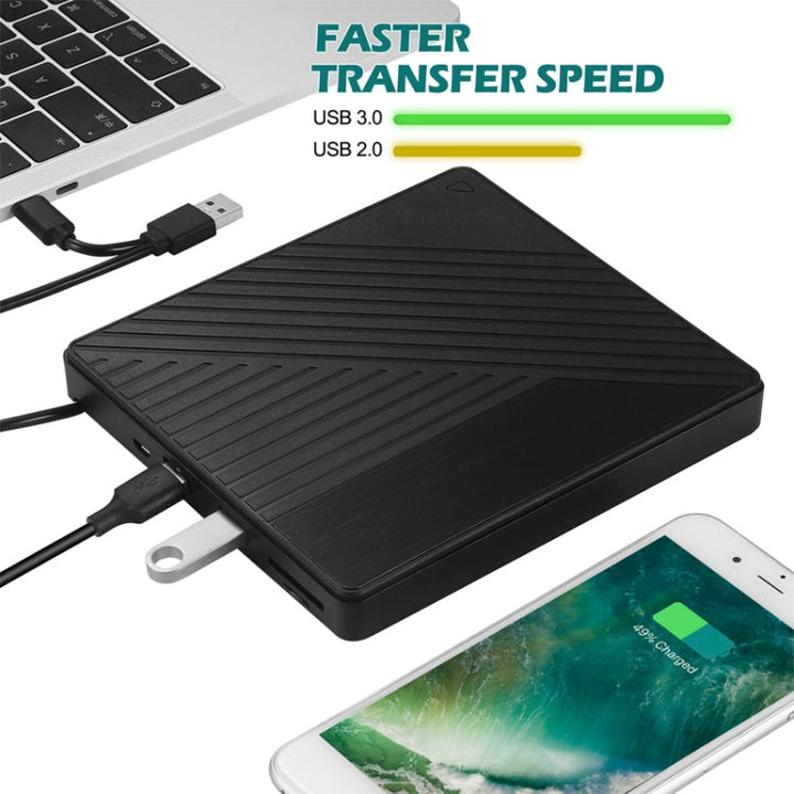 Lisslune | USB 3.0 & Type-C DVD Drive External Optical Drive