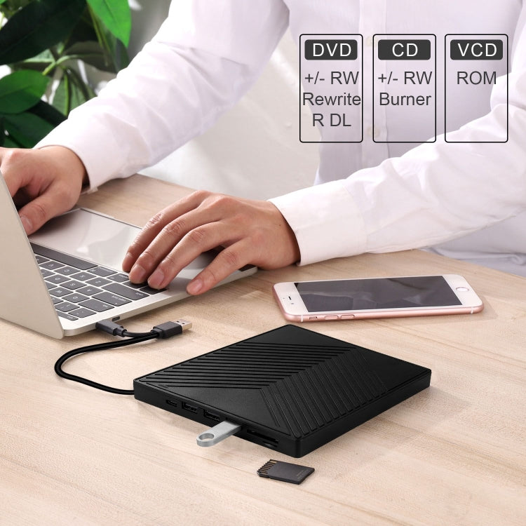 Lisslune | 6-in-1 CD and DVD recorder External USB 3.0 drive