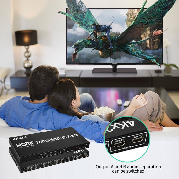 Lisslune | HDMI 2-in-8 Full HD 4K x 2K Video Switch