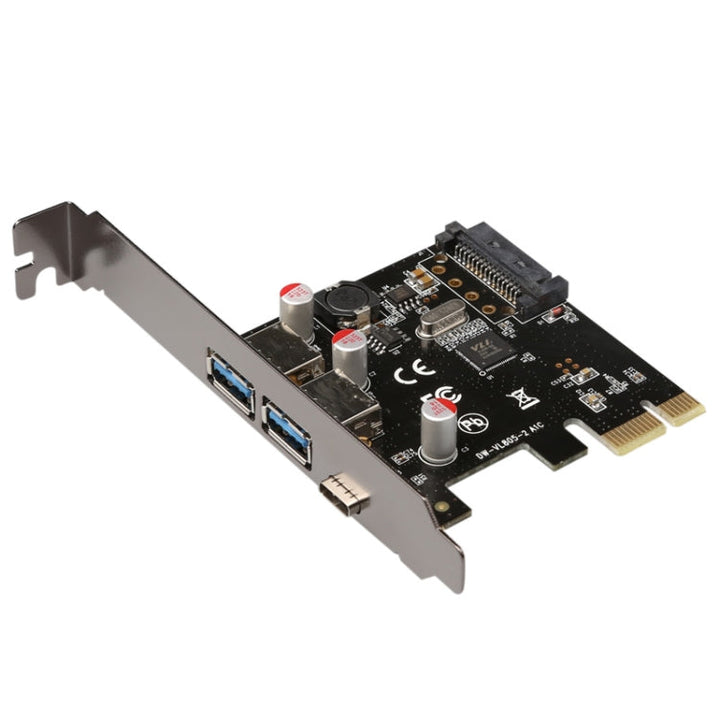 Lisslune | USB 3.1 Type-C PCIe to Type-C and Type A 3.0 Expansion Card USB PCI Express Riser Card