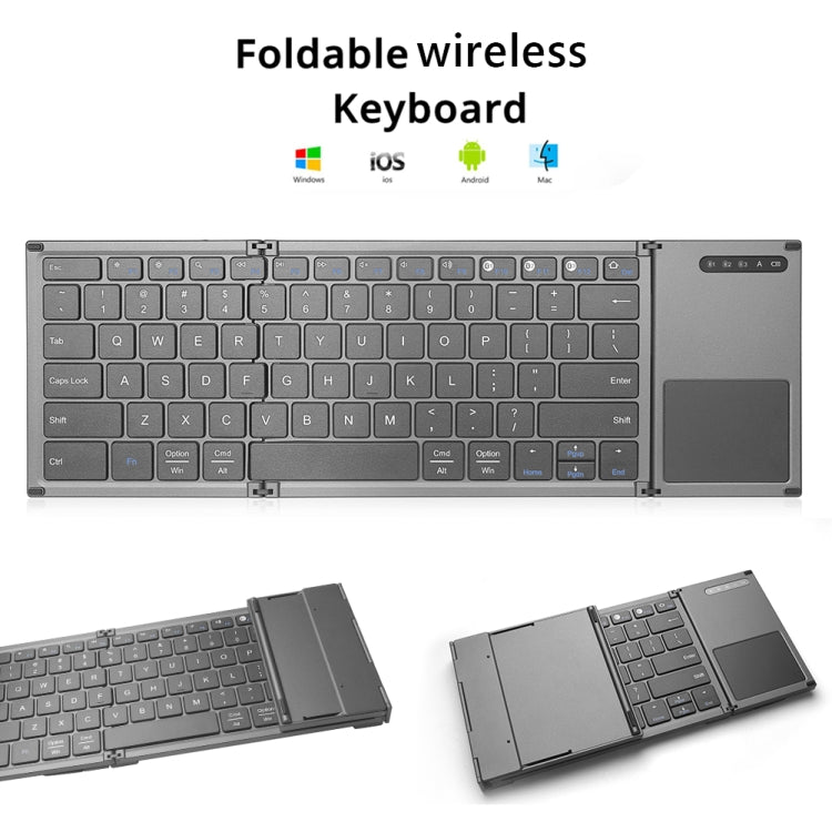 Lisslune | B066S Multifunction Ultra-thin Mini Wireless Three-fold Bluetooth Keyboard