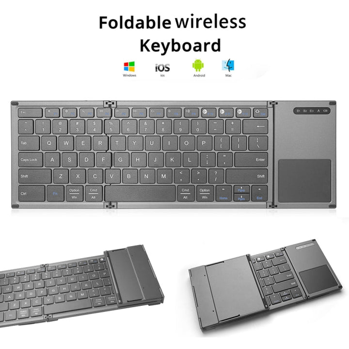 Lisslune | B066S Multifunction Ultra-thin Mini Wireless Three-fold Bluetooth Keyboard