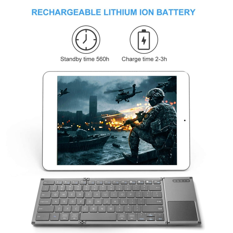 Lisslune | B066S Multifunction Ultra-thin Mini Wireless Three-fold Bluetooth Keyboard