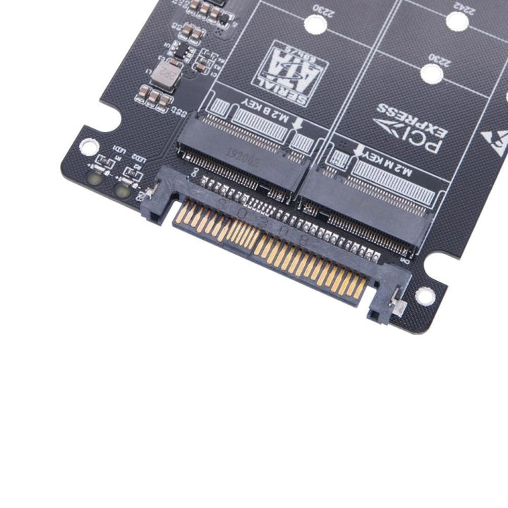 Lisslune | NGFF M.2 NVME to U.2 2 Ports Adapter Card Dual SSD to U.2 SFF-8639 Card Adapter
