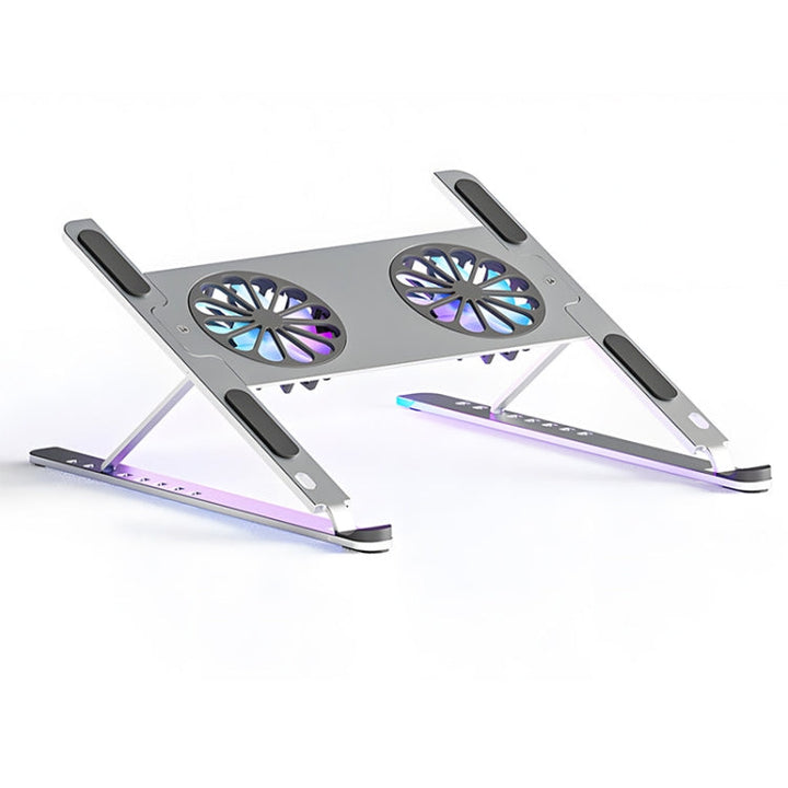 Lisslune | BONERUY P11F Adjustable Laptop Stand Cooler Holder with Dual Fans