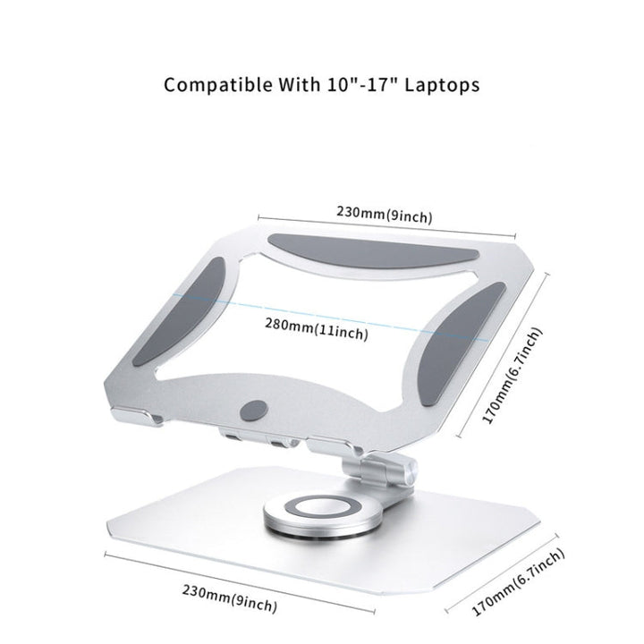 Lisslune | BONERUY L02 Laptop Stand 360 Degree Rotatable Dissipates Heat Aluminum Alloy Holder