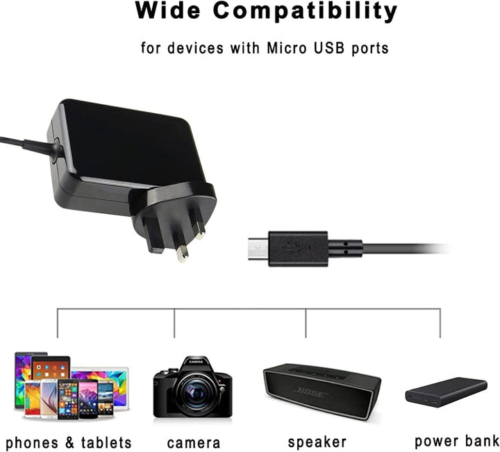 Lisslune | For Microsoft Surface3 1624 1645 Power Adapter 5.2v 2.5a 13W Android Port Charger, US Plug