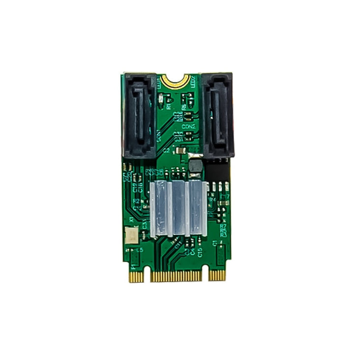 Lisslune | ST551 6Gbps PCIe B+M key to 2 Port SATA 3.0 card M.2 to dual SATA adapter