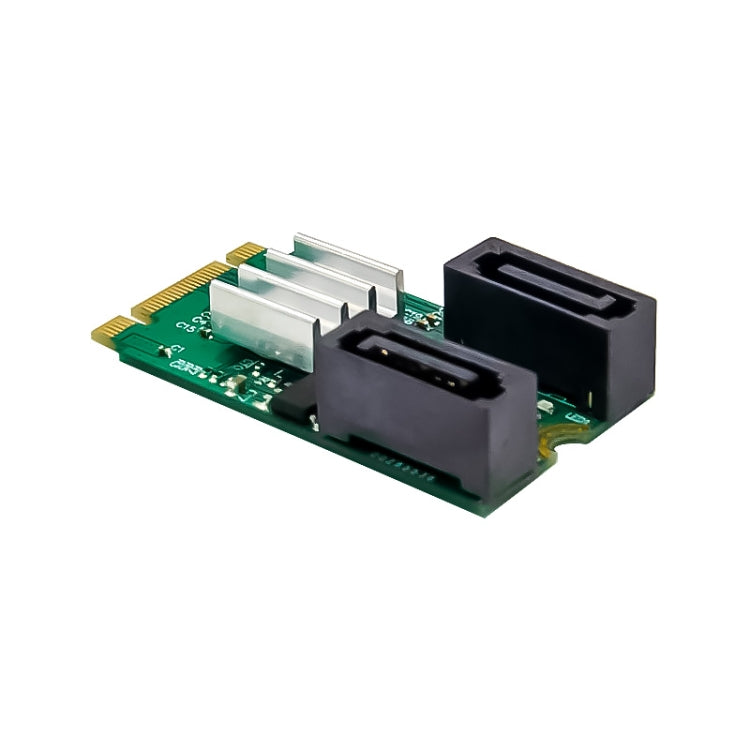 Lisslune | ST551 6Gbps PCIe B+M key to 2 Port SATA 3.0 card M.2 to dual SATA adapter