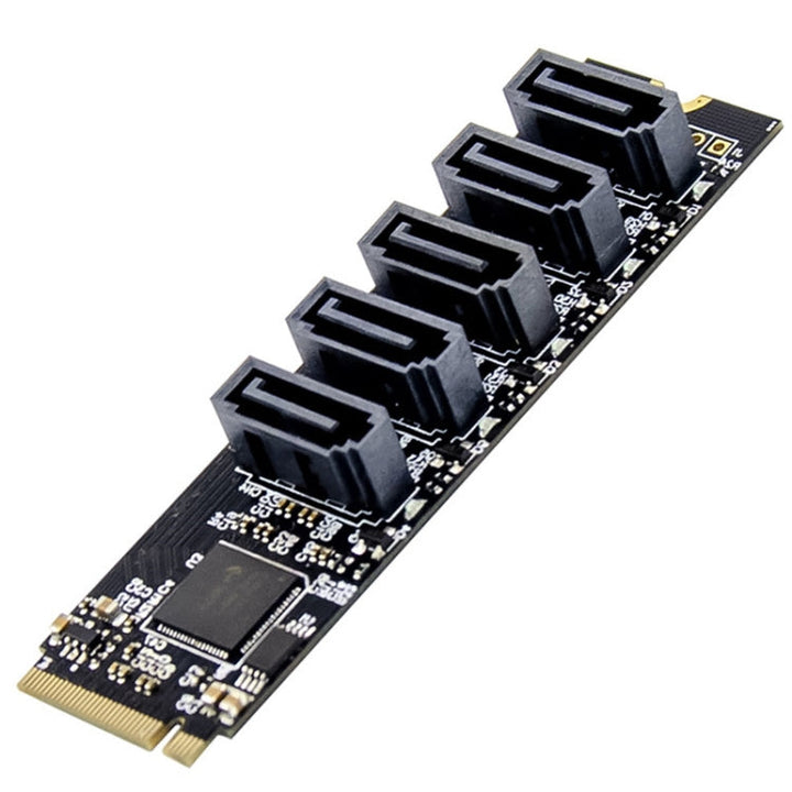 Lisslune | ST532 M.2 NGFF to 5 Ports SATA3.0 Hard Drive Expansion Card Adapter In Stock