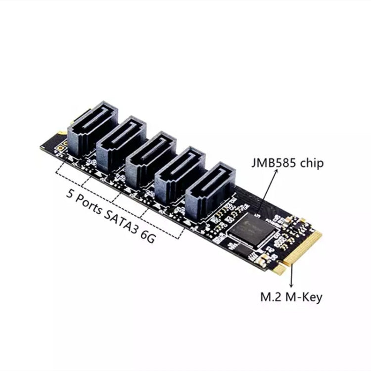 Lisslune | ST532 M.2 NGFF to 5 Ports SATA3.0 Hard Drive Expansion Card Adapter In Stock