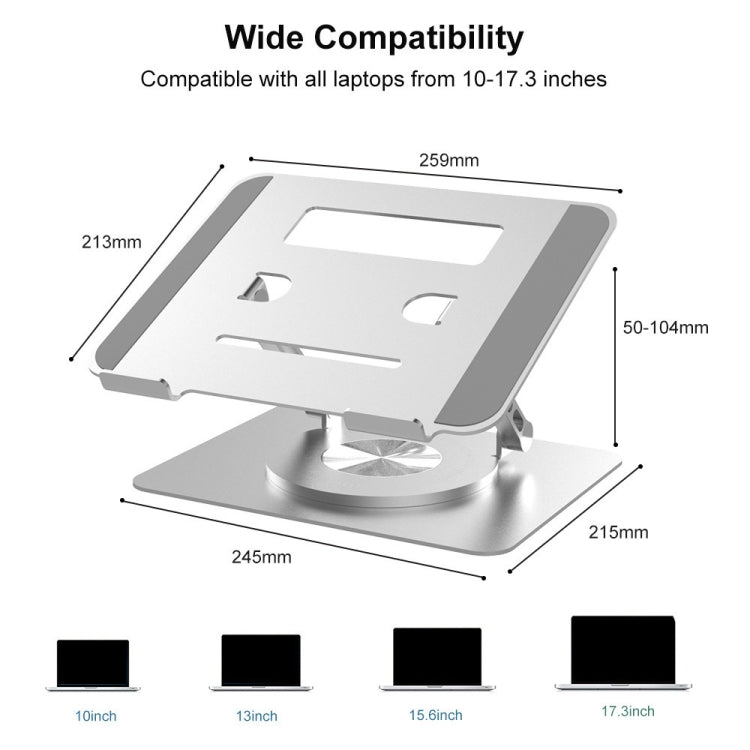 Lisslune | D088 Carrying stand made of aluminum 360 degrees rotatable height adjustable flexible for notebooks laptops