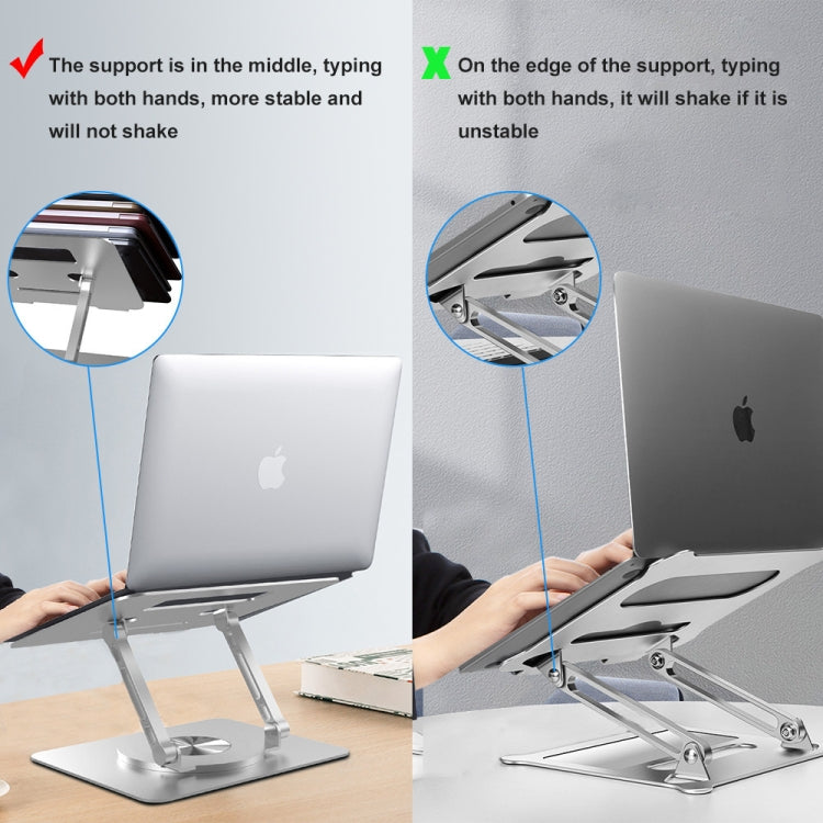 Lisslune | D088 Carrying stand made of aluminum 360 degrees rotatable height adjustable flexible for notebooks laptops