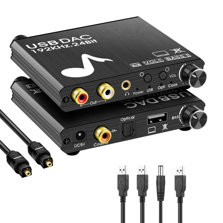Lisslune | AY107 Digital-to-Analog Converter Optical Fiber Analog Audio Decoder USB Sound Card Digital Audio Converter