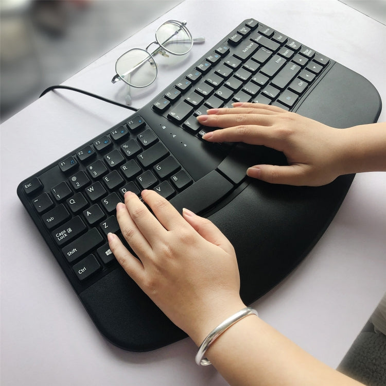 Lisslune | 390B Ergonomic Compact Gaming Keyboard