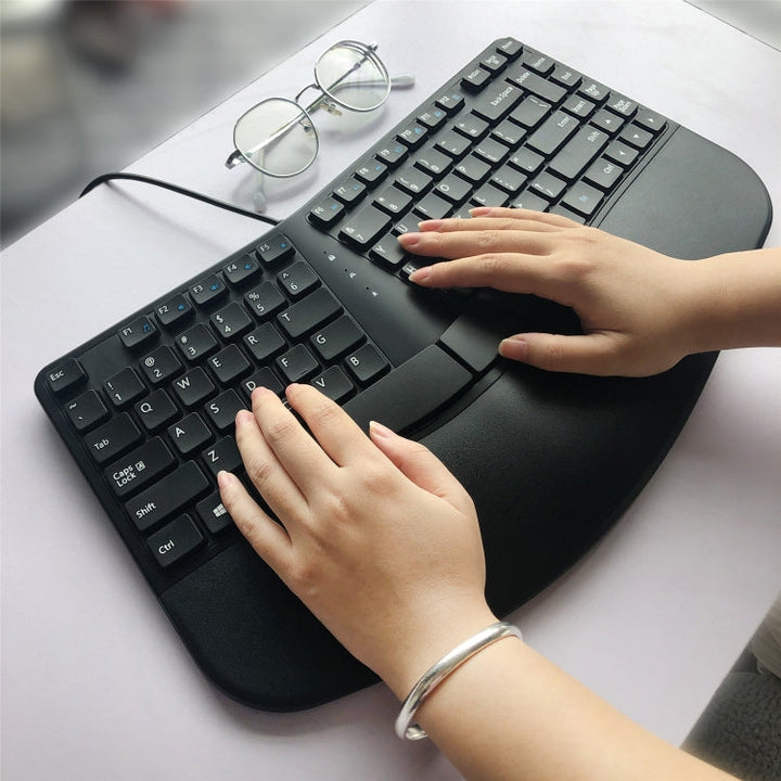 Lisslune | 390B Ergonomic Compact Gaming Keyboard