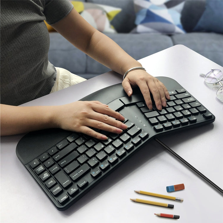 Lisslune | 390B Ergonomic Compact Gaming Keyboard