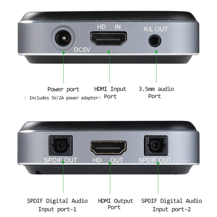 Lisslune | AYSA-11V21 8K/60Hz YbCr420 HDR10 Output 7.1 HDMI8K Audio Separator 2.1 Audio Separator