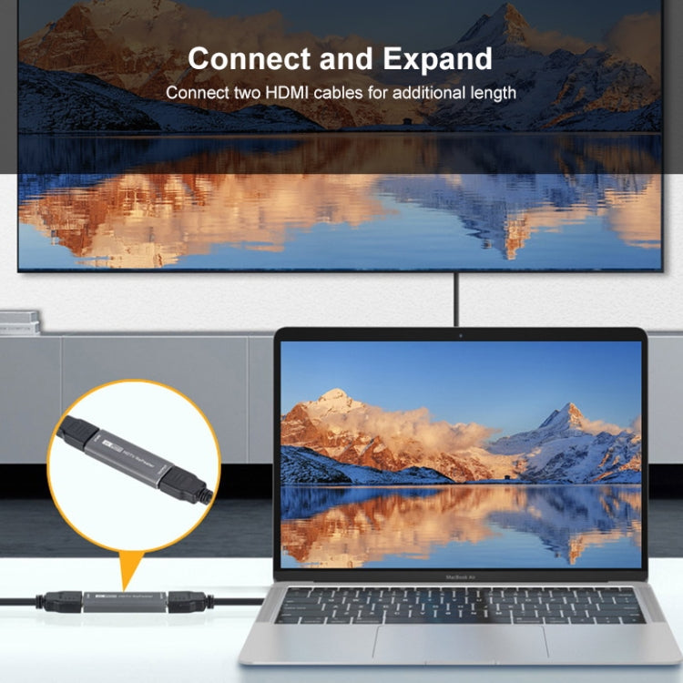 Lisslune | JUNSUNMAY 8K 30m HDMI Adapter Signal Booster HDMI Repeater Extender (Gray)