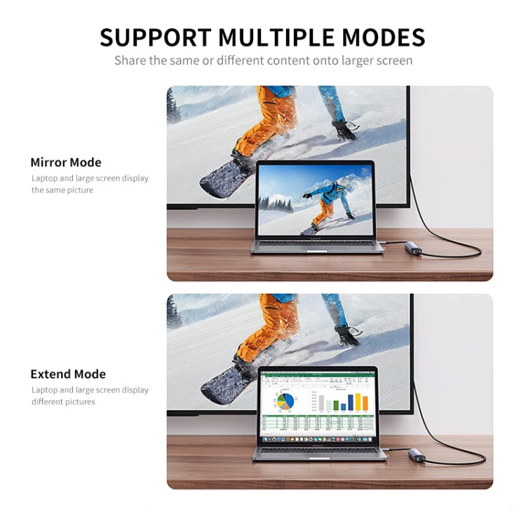 Lisslune | JUNSUNMAY 6 in 1 Type-C to 4K HDMI Docking Station Adapter USB-C PD Fast Charge Hub SD/TF Card Reader