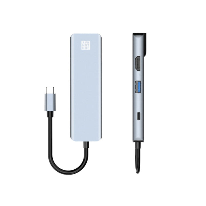 Lisslune | JUNSUNMAY 6 in 1 Type-C to 4K HDMI / Ethernet Docking Station Adapter PD Fast Charge Hub SD/TF Card Reader