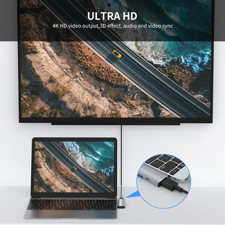 Lisslune | ENKAY Hat-Prince 5 in 2 Hub Type-C to 4K HDMI / USB 3.0 Docking Station Adapter