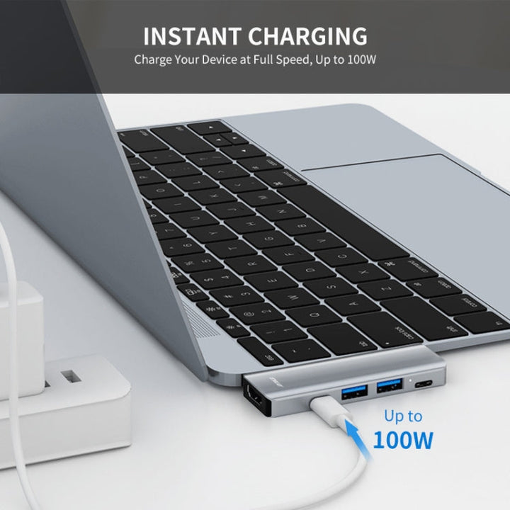 Lisslune | ENKAY Hat-Prince 5 in 2 Hub Type-C to 4K HDMI / USB 3.0 Docking Station Adapter