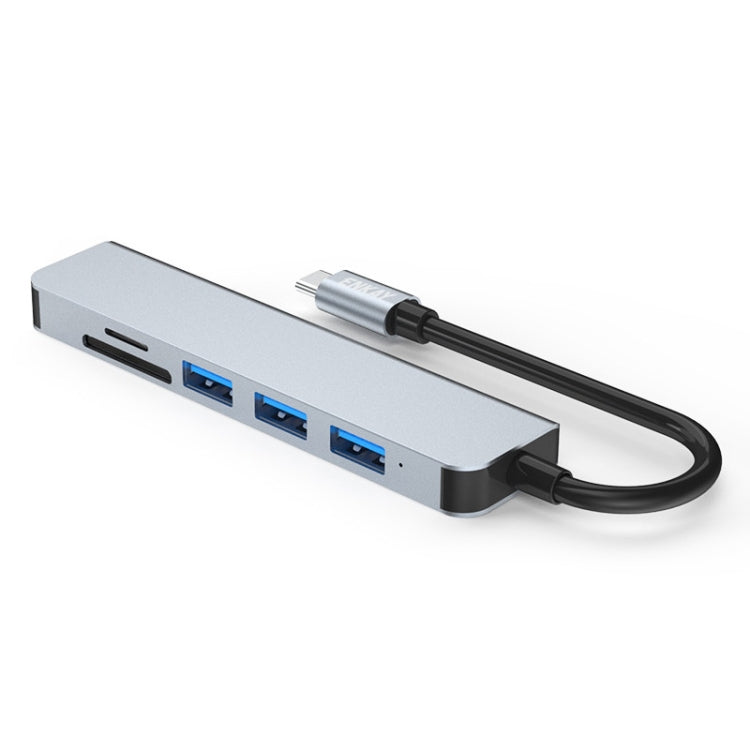 Lisslune | ENKAY Hat-Prince 6 in 1 Type-C to 4K HDMI Docking Station Adapter USB-C Hub SD/TF Card Reader