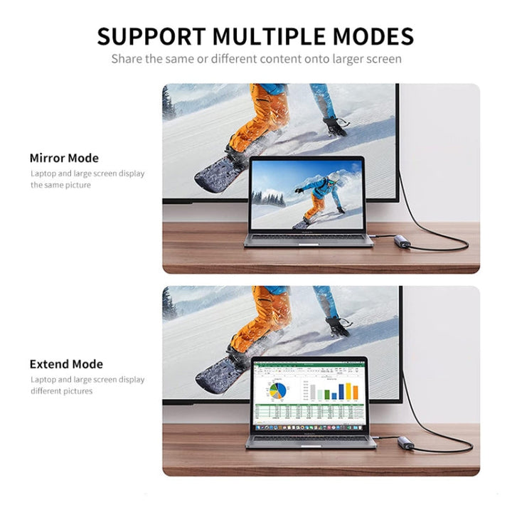 Lisslune | ENKAY Hat-Prince 6 in 1 Type-C to 4K HDMI Docking Station Adapter USB-C Hub SD/TF Card Reader