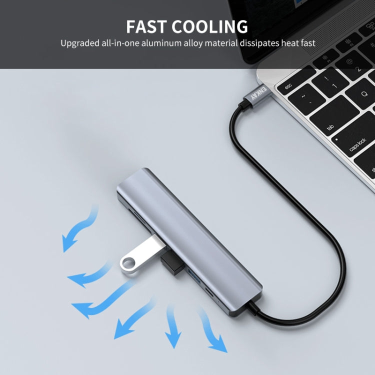 Lisslune | ENKAY Hat-Prince 7 in 1 Type-C to 4K HDMI Docking Station Adapter PD Fast Charging Hub SD/TF Card Reader