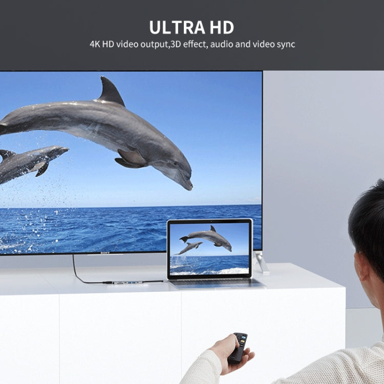 Lisslune | ENKAY Hat-Prince 7 in 1 Type-C to 4K HDMI Docking Station Adapter PD Fast Charging Hub